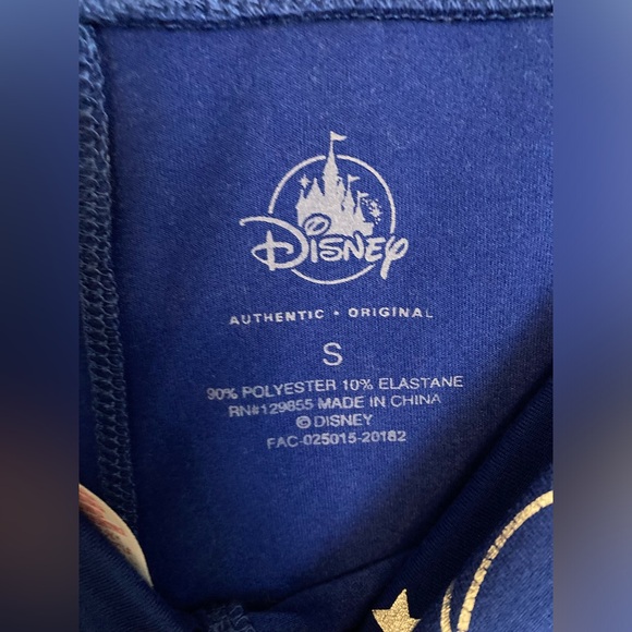 Disney Blue Silver Mickey Sorcerer Wishes Come True Leggings Size Small - Picture 4 of 7